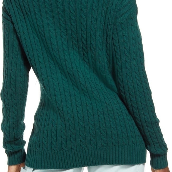 BP Cable Knit Green Cotton & Recycled Polyester Sweater L Large - Picture 9 of 14